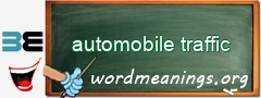 WordMeaning blackboard for automobile traffic